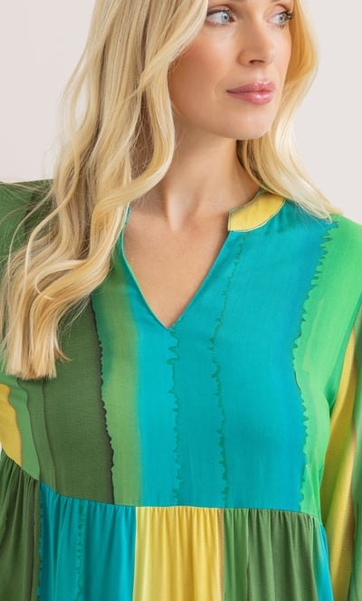 Stripe Printed Lightweight Relaxed Fit Dress