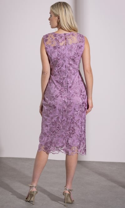 Embroidered Mesh Dress