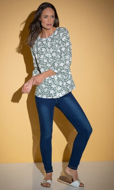 Floral Printed Cotton Blouse