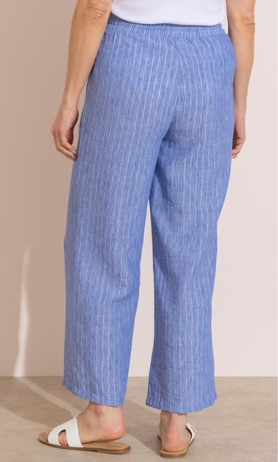 Anna Rose Wide Leg Lurex Striped Trousers