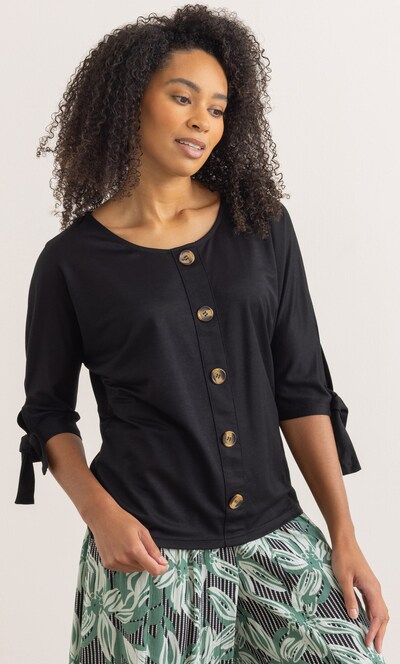 Tie Cuff Stretch Top