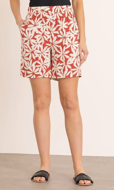 Floral Printed Pull On Shorts
