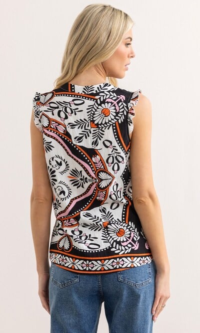 Printed Sleeveless Top