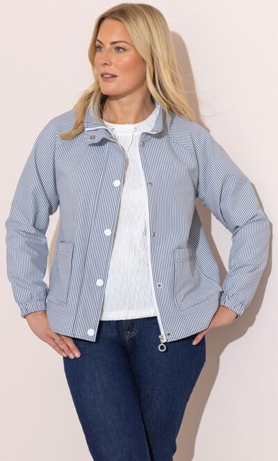 Anna Rose Lightweight Striped Jacket
