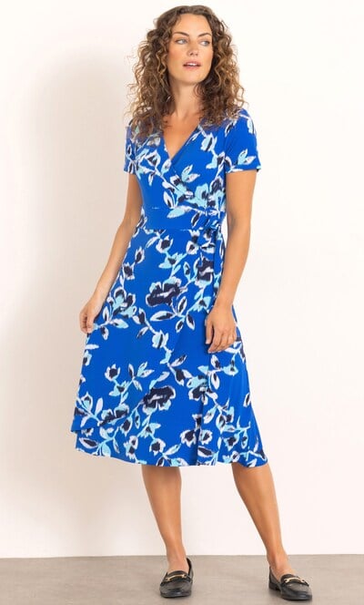 Anna Rose Printed Short Sleeve Dress