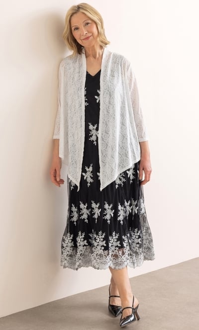 Anna Rose Patterned Waterfall Cover Up