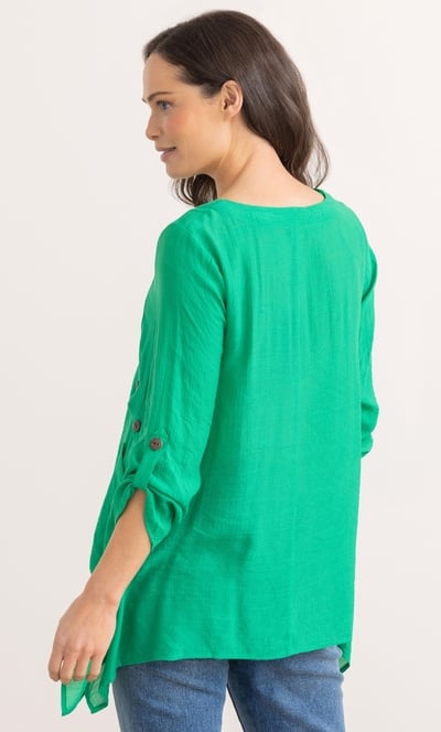 Dip Hem Pocket Tunic Top