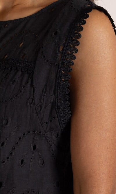Broderie Sleeveless Cotton Top