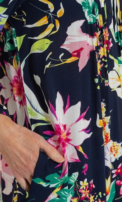Anna Rose Exotic Floral Printed Midi Dress