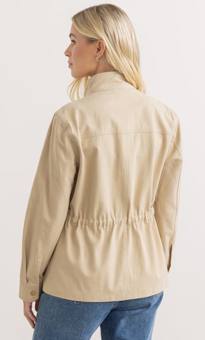 Stand Collar Canvas Jacket