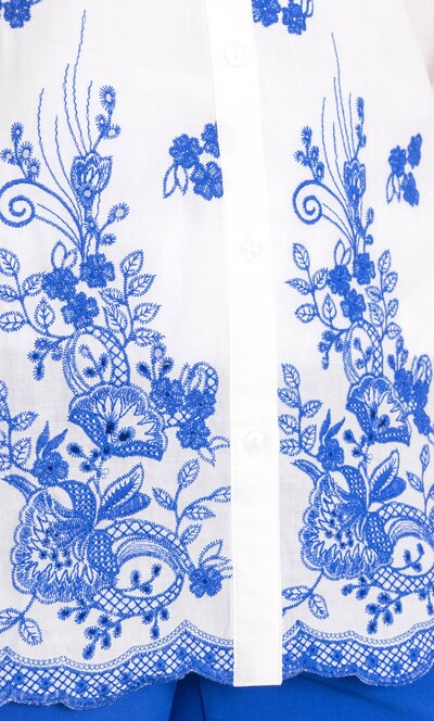 Anna Rose Embroidered Cotton Blouse