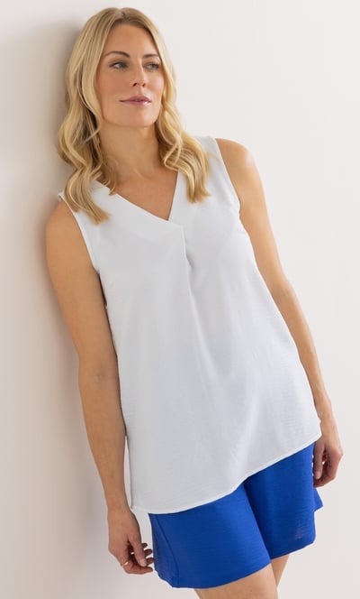Sleeveless V Neck Top