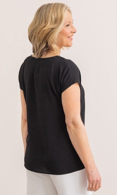 Anna Rose Embellished Short Sleeve Top