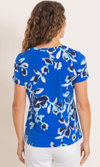 Anna Rose Printed Short Sleeve Top