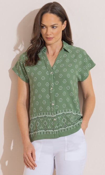 Textured Printed Blouse