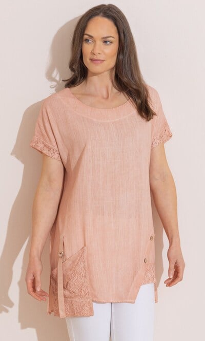 Linen Blend Loose Fit Top