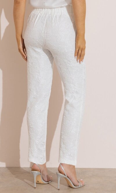 Slim Leg Textured Pull on Trousers