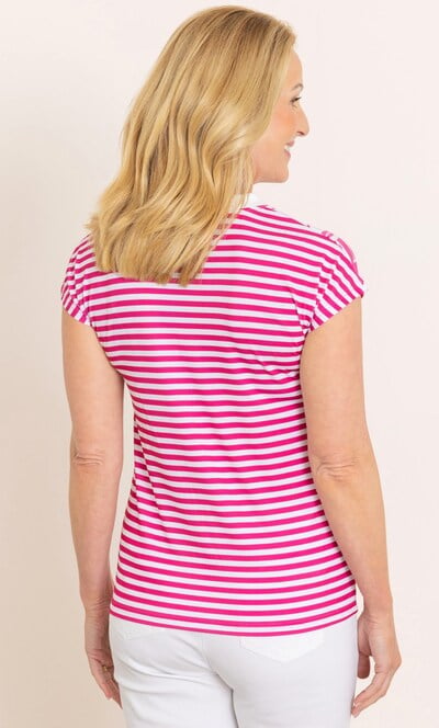 Anna Rose Textured Leaf Print Top