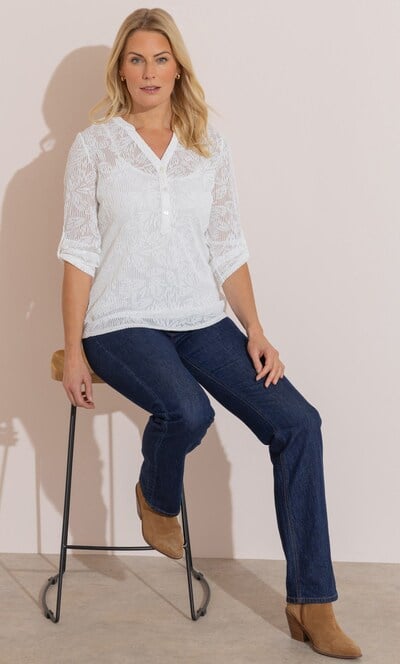 Anna Rose Textured Top With Cami