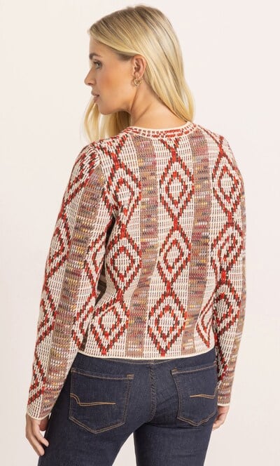 Chenille Knit Patterned Jacket