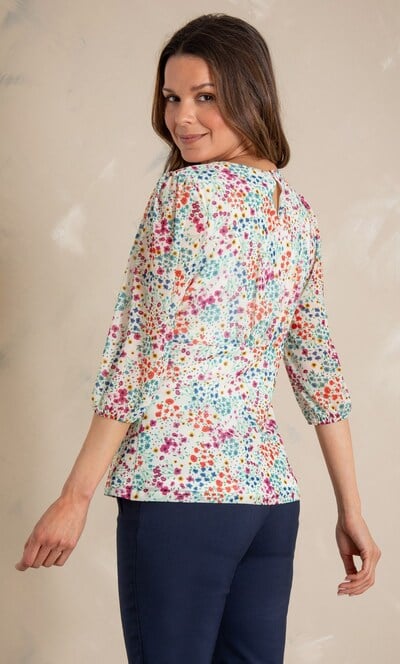 Meadow Printed Mesh Top
