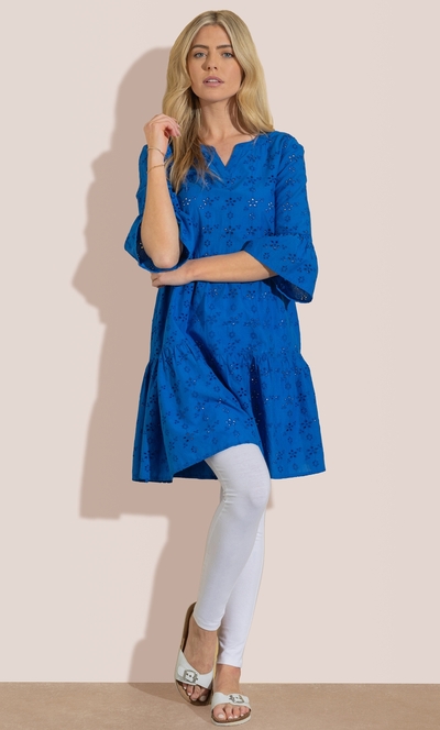 Schiffli Cotton Tunic Top