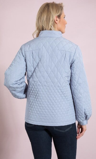 Diamond Quilted Zip Jacket