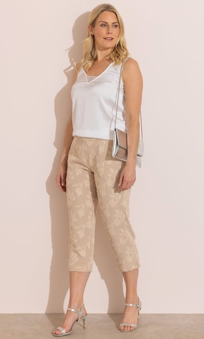 Anna Rose Jacquard Capri Trousers