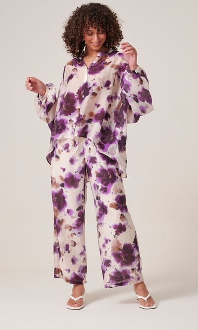 Floral Printed Loose Fit Shirt