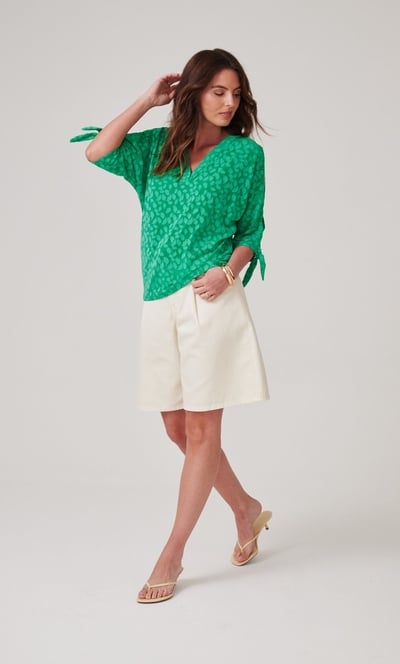 Burnout Jersey Tie Cuff Top