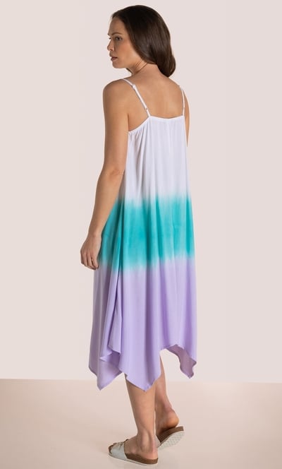 Bias Cut Dip Dye Dress