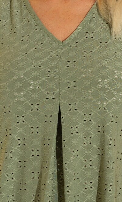 Eyelet Cut Sleeveless Top