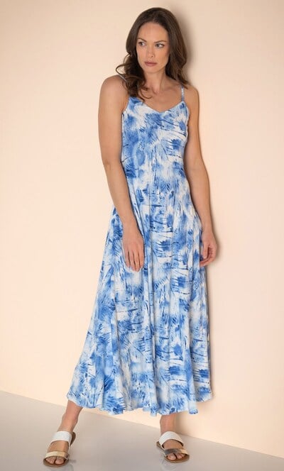 Bias Cut Tie Dye Maxi Dress
