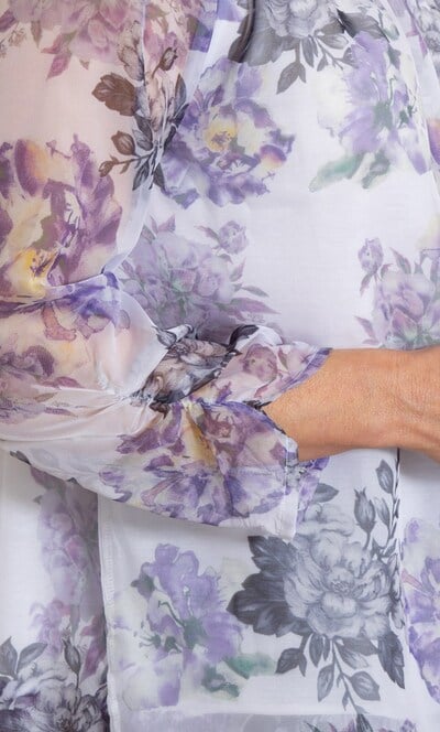 Anna Rose Printed Chiffon Top