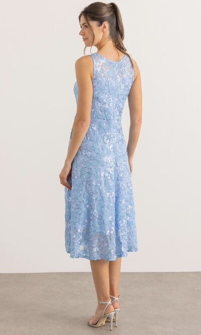 Sleeveless Sequin Mesh Dress