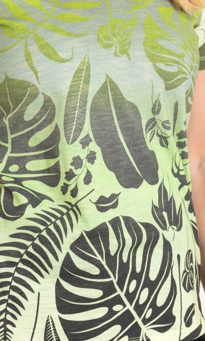 Anna Rose Botanical Print Jersey Top