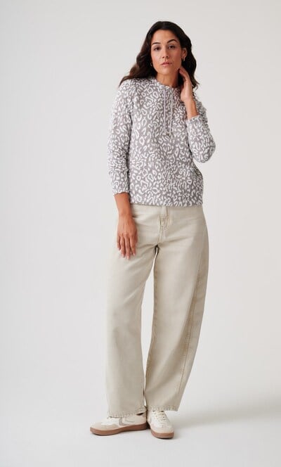 Anna Rose Leopard Inspired Shimmer Jumper