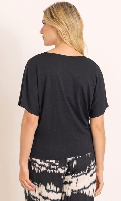 Textured Tie Hem Top