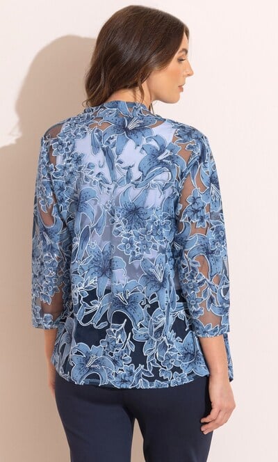 Floral Burnout Waterfall Cover Up