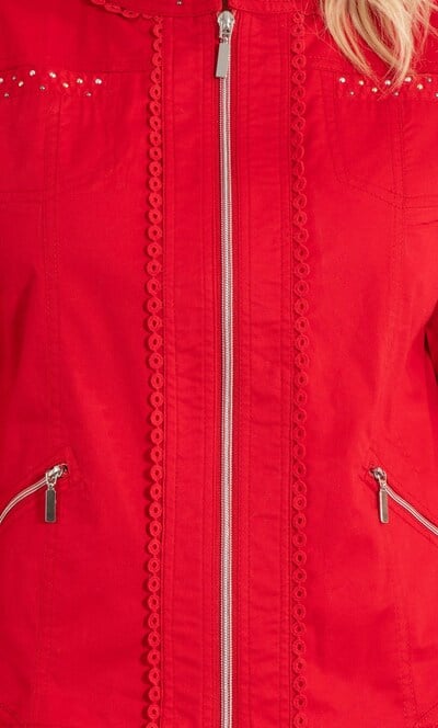 Embellished Cotton Blend Jacket