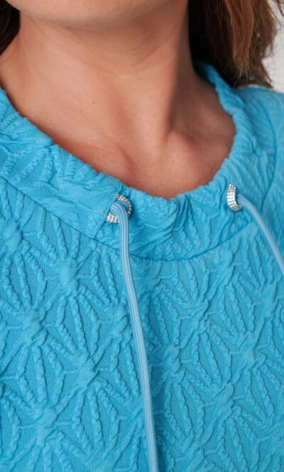 Anna Rose Textured Tie Neck Top