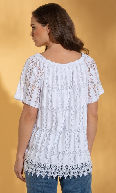 Short Sleeve Lace Top