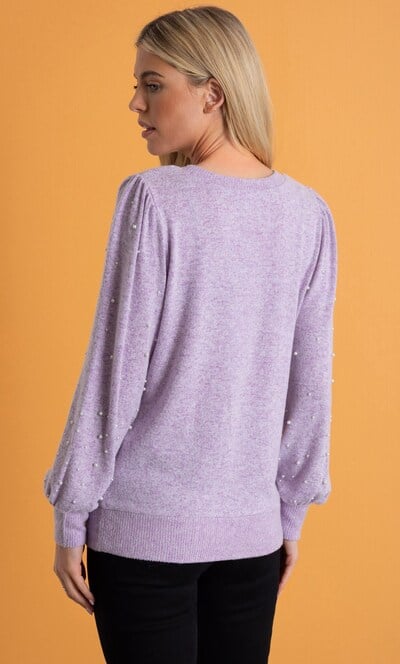 Embellished Blouson Sleeve Jumper