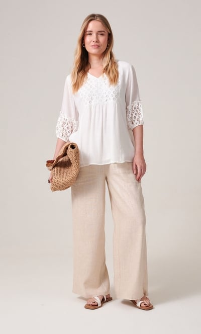 Lace Trimmed Top