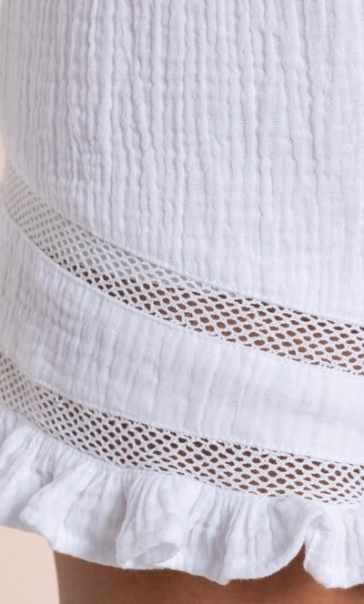 Pull On Textured Cotton Shorts