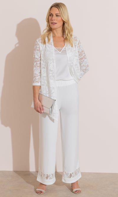 Anna Rose Lace Trim Trousers