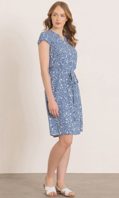 Dainty Floral Printed Short Sleeve Dress