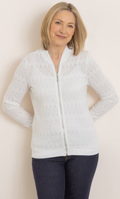 Anna Rose Shimmer Knitted Bomber Jacket