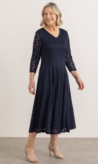 Anna Rose Panelled Lace Dress