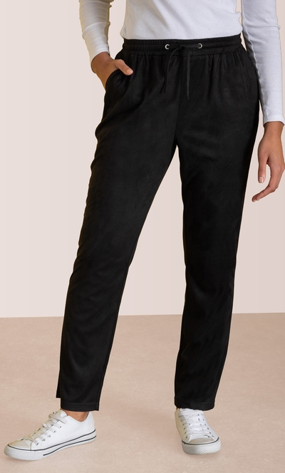 Pull On Suedette Trousers